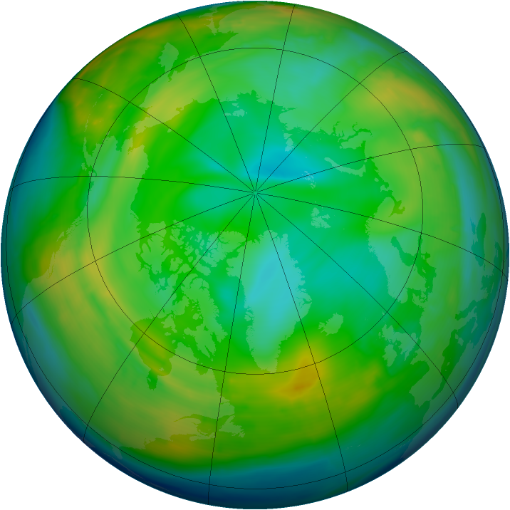 Arctic ozone map for 18 December 2013
